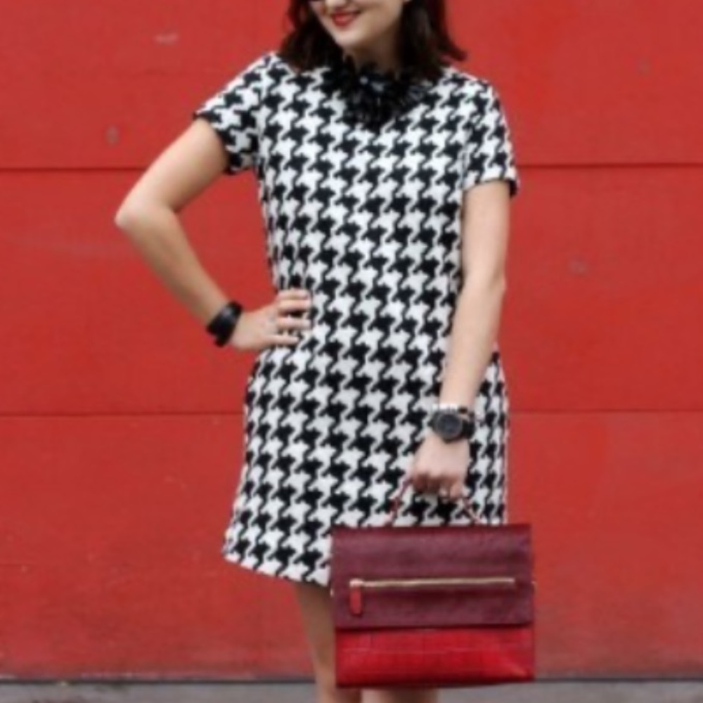 🐝 Host Pick 🎉 Vintage Houndstooth Dress XS